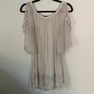 Saks Fifth Avenue cold shoulder lace top